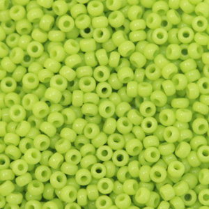 Miyuki seed beads 11/0 Opaque Chartreuse Green 11-416