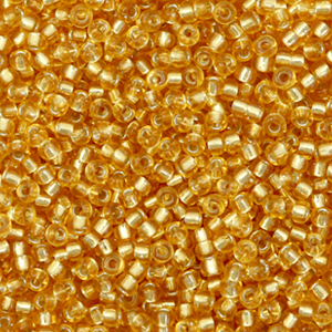 Miyuki seed beads 11/0 Silverlined Dark Gold 11-4