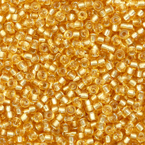 Miyuki seed beads 11/0 Silverlined Gold 11-3