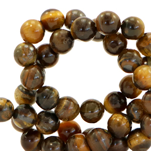 Natural stone beads Tigereye 8mm Golden brown