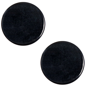 20 mm flat Polaris Elements Cabochon Lively Jet Black