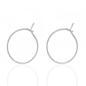 Stainless steel earrings 15mm Silver