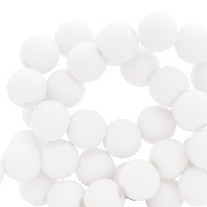 4 mm acrylic beads White