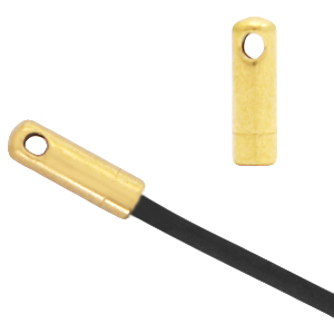 Stainless steel findings end cap &Oslash;1.5mm Gold