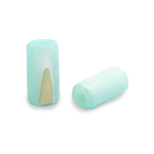 Shell beads tube Light Turquoise Blue