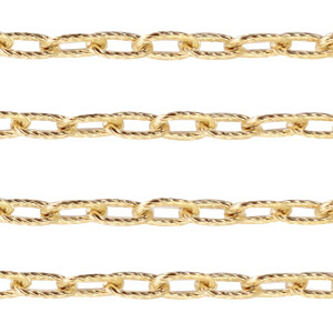 Stainless Steel findings belcher chain anchor cable links Gold