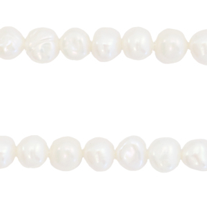 BQ Freshwater pearls nugget round 5-6mm Natural White