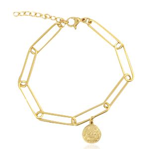 Stainless steel bracelets coin Gold