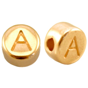 DQ European metal letterbead A Gold (nickel free) 