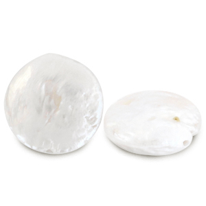 BQ Freshwater pearls coin Pearl White
