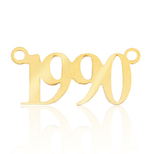 Stainless steel charms/connector year 1990 Gold