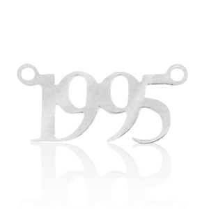 Stainless steel charms/connector year 1995 Silver