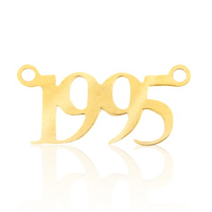Stainless steel charms/connector year 1995 Gold