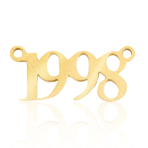 Stainless steel charms/connector year 1998 Gold