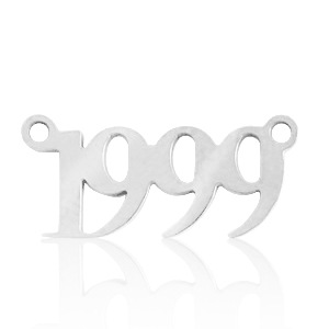 Stainless steel charms/connector year 1999 Silver