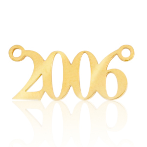 Stainless steel charms / connector year 2006 Gold