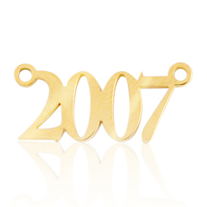 Stainless steel charms / connector year 2007 Gold