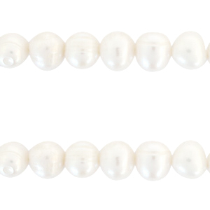 BQ Freshwater pearls round 9-10mm Natural White