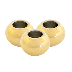 Stainless steel beads 6mm Gold