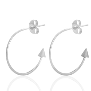 Stainless steel earrings creole Silver