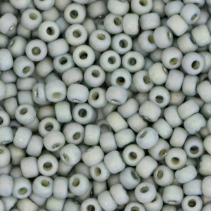 Miyuki seed beads 8/0 Opaque Glazed Frosted Rainbow Cadet Grey 8-4705