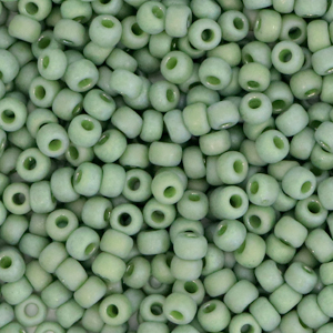 Miyuki seed beads 8/0 Opaque Glazed Frosted Pistachio Green 8-4698