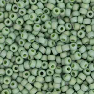 Miyuki seed beads 11/0 Opaque Glazed Frosted Pistachio Green 11-4698