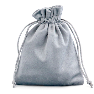 Jewellery Velvet Bag Grey