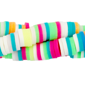 Katsuki beads 6mm Green Pink Mix