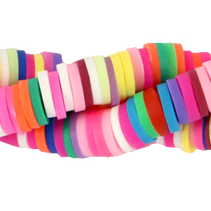 Katsuki beads 6mm Rainbow Pink-Brown Mix