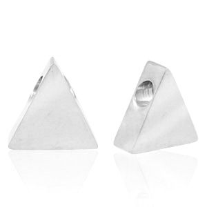 Stainless steel beads triangle Silver