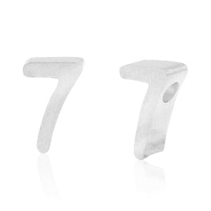 Stainless steel beads number 7 Silver