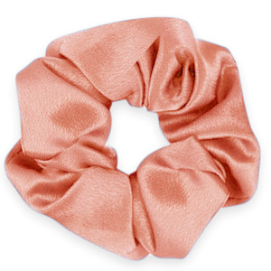 Scrunchie silky hair tie Flirty Flamingo Rose