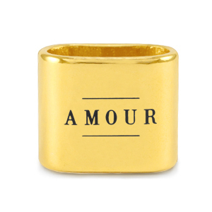 DQ European metal sliders "AMOUR" Mix & Match Gold (nickel free)