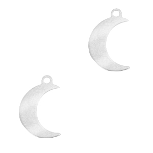 Stainless steel charms moon Silver