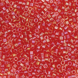 Miyuki beads delica's 11/0 Fancy Lined Scarlet Rose DB-2374