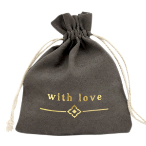 Jewellery Bag "with love" Black-Gold