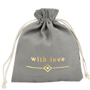 Jewellery Bag "with love" Grey-Gold