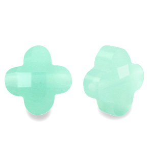Fashion faceted beads clover Turquoise Green