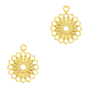 Bohemian charms flower Gold