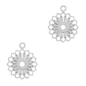 Bohemian charms flower Silver
