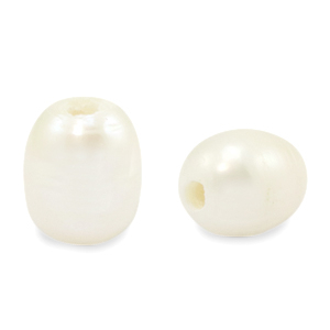 Freshwater pearls rice 11x9mm Natural White