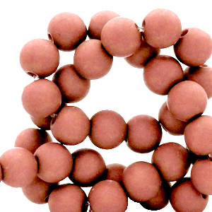 4 mm acrylic beads matt Terracotta Rose