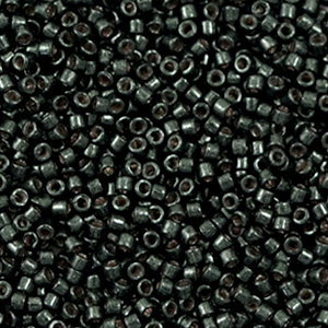 Miyuki beads delica's 11/0 Duracoat Galvanized Black Moss DB-2507