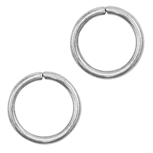 Stainless steel findings jump ring 11mm Silver