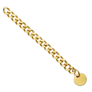 Stainless Steel findings extension chain curb links coin 8mm Gold