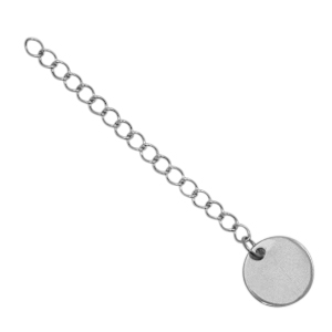 Stainless Steel findings extension chain coin 12mm Silver