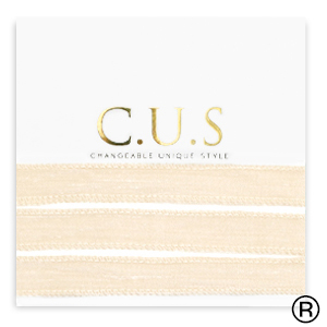 C.U.S&reg; jewellery ribbon Shimmery Beige Peach