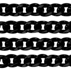 Acrylic chain 19mm Black