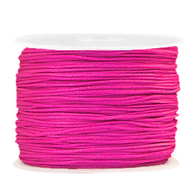Macram&eacute; bead cord 1.0mm Fuchsia Pink